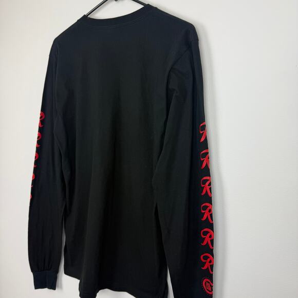 Casual Industrees Mens Long Sleeve Crewneck Gold Tops Beer Black T-Shirt Medium - Picture 5 of 7